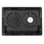 STAND LAPTOP SPACER SPNS-GAMING-2F 17", sita metal, 2x fan 14cm, turatie reglabila 800-1200rpm, ajustabil pe inaltime, negru SPA